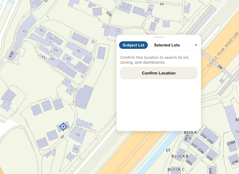 Confirm a location picked on the map